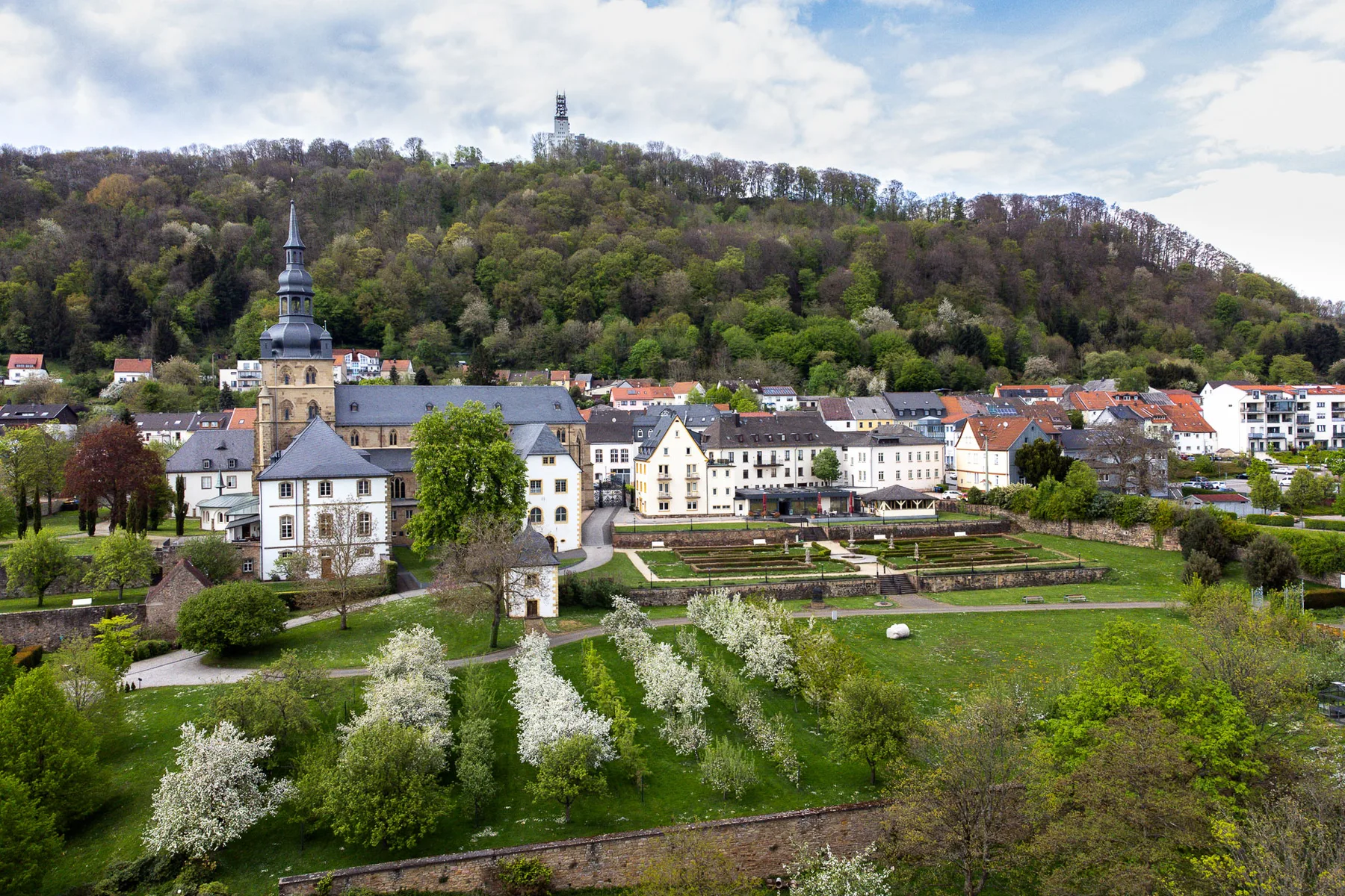 Die Abtei Tholey aus der Luft