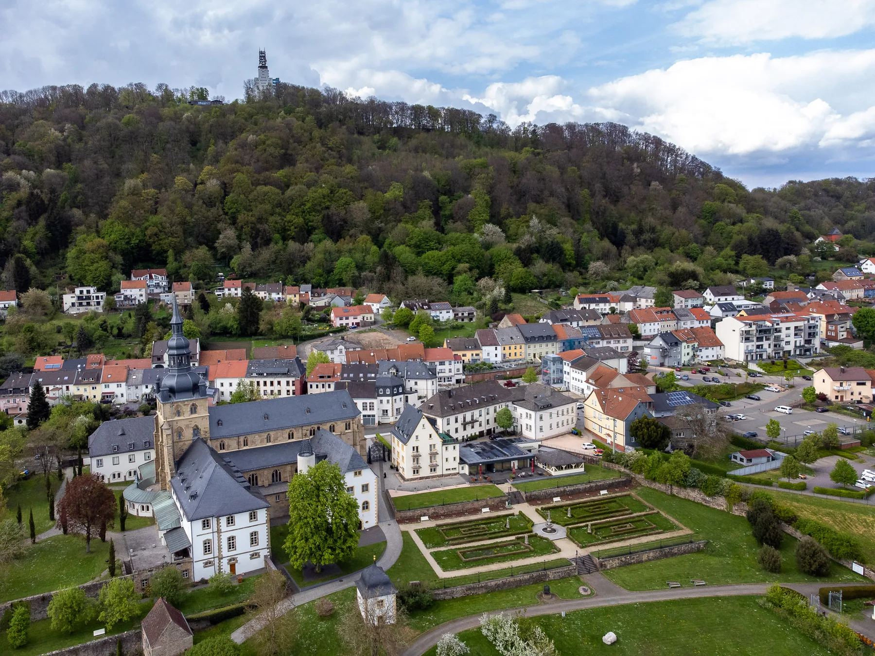 Die Abtei Tholey aus der Luft